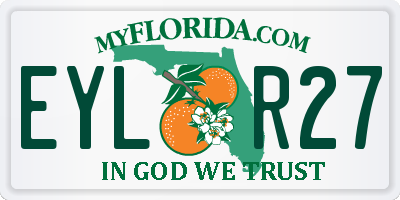 FL license plate EYLR27