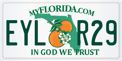 FL license plate EYLR29