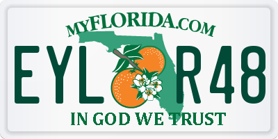 FL license plate EYLR48