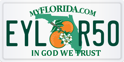 FL license plate EYLR50