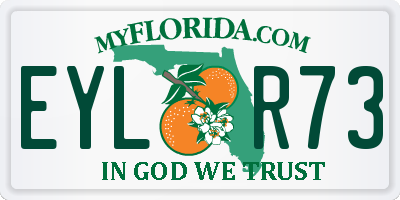 FL license plate EYLR73