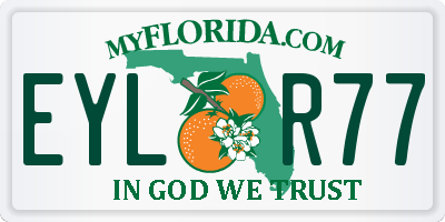 FL license plate EYLR77