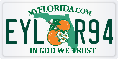 FL license plate EYLR94