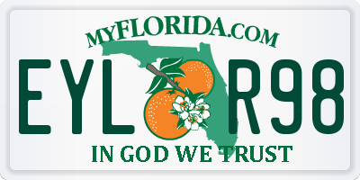 FL license plate EYLR98