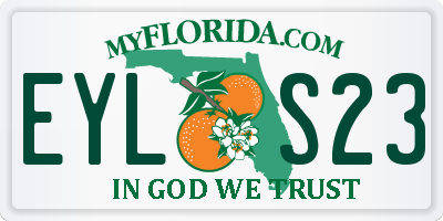 FL license plate EYLS23