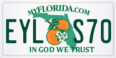 FL license plate EYLS70