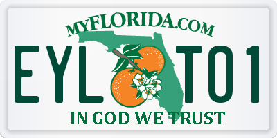 FL license plate EYLT01