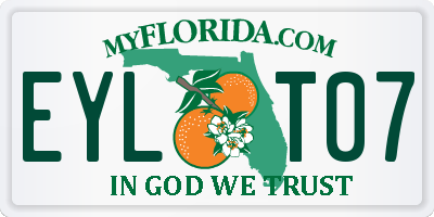 FL license plate EYLT07