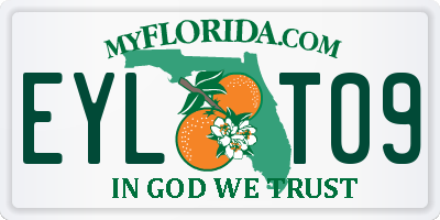 FL license plate EYLT09