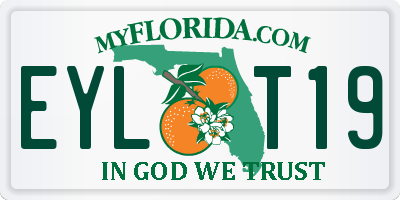 FL license plate EYLT19