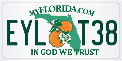 FL license plate EYLT38