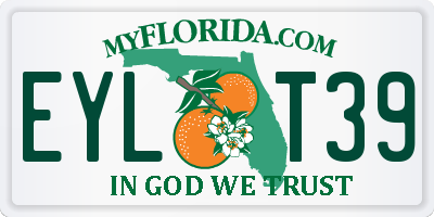 FL license plate EYLT39