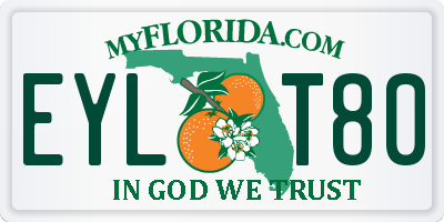 FL license plate EYLT80