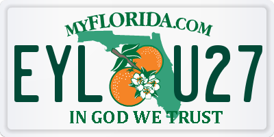 FL license plate EYLU27