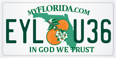 FL license plate EYLU36
