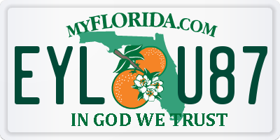 FL license plate EYLU87