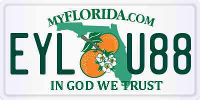 FL license plate EYLU88