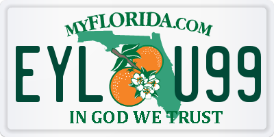 FL license plate EYLU99