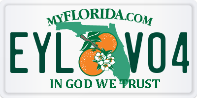 FL license plate EYLV04