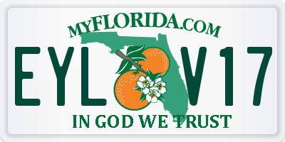 FL license plate EYLV17