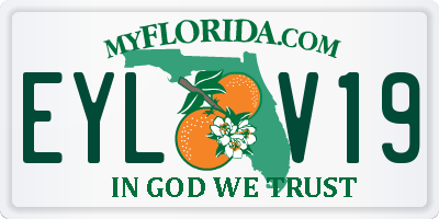 FL license plate EYLV19