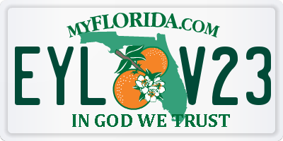 FL license plate EYLV23