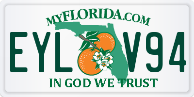 FL license plate EYLV94