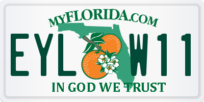 FL license plate EYLW11