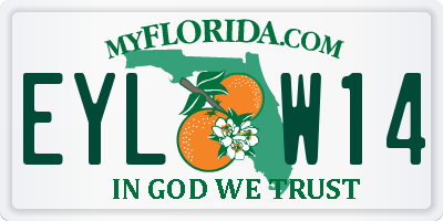 FL license plate EYLW14