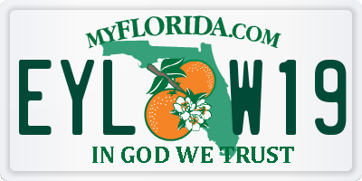 FL license plate EYLW19