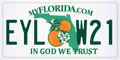 FL license plate EYLW21