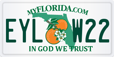 FL license plate EYLW22