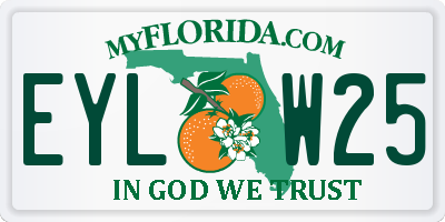 FL license plate EYLW25
