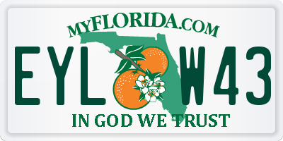 FL license plate EYLW43