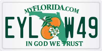 FL license plate EYLW49