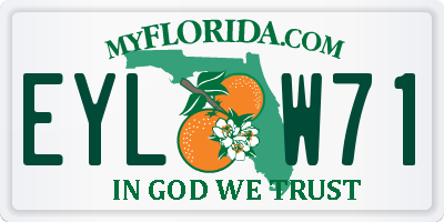 FL license plate EYLW71