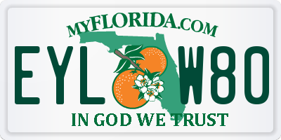 FL license plate EYLW80