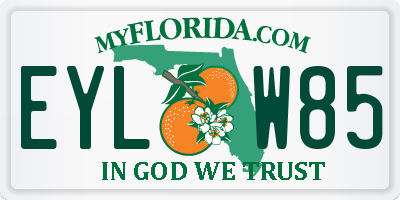 FL license plate EYLW85