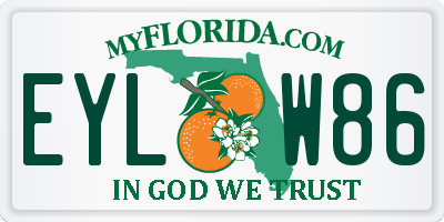 FL license plate EYLW86