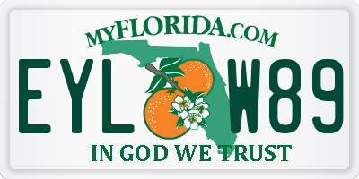 FL license plate EYLW89