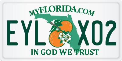 FL license plate EYLX02