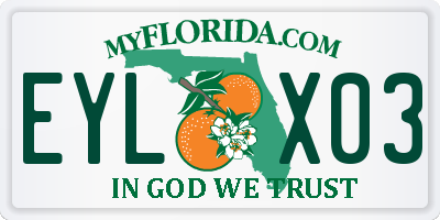 FL license plate EYLX03