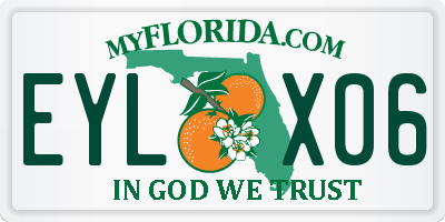 FL license plate EYLX06