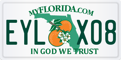 FL license plate EYLX08
