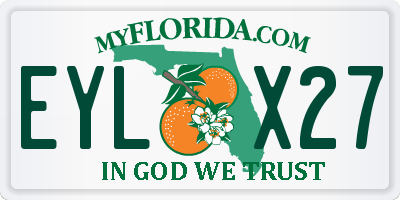 FL license plate EYLX27