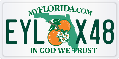 FL license plate EYLX48