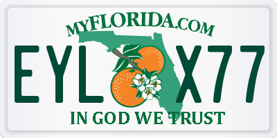 FL license plate EYLX77