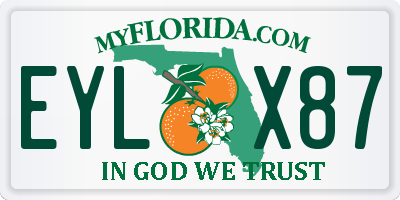 FL license plate EYLX87