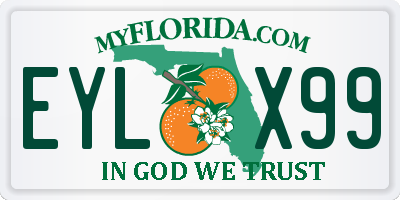FL license plate EYLX99