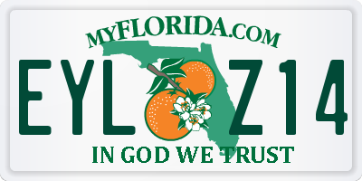 FL license plate EYLZ14